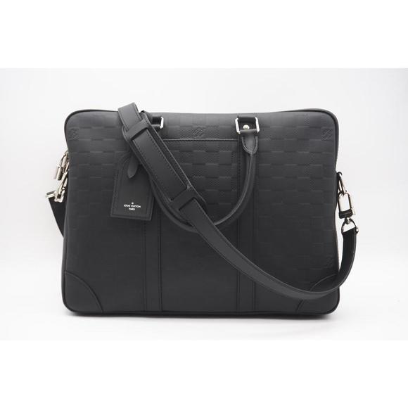 Louis Vuitton Briefcase Damier Porte Voyage Black Document Infini - Picture 1 of 10